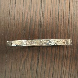 Tiffany & Co. Sterling Silver Notes Script Bangle
